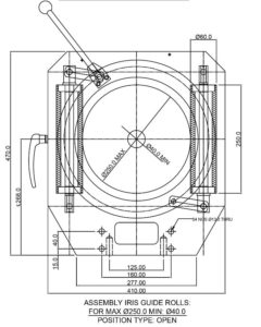 adjustable iris wire guide 250mm cemanco