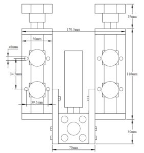 adjustable 6 six roller wire guide cemanco