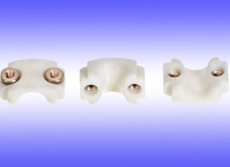 ceramic buncher guide aluminum alumina oxide cemanco polished brass fitting threaded threads bushing